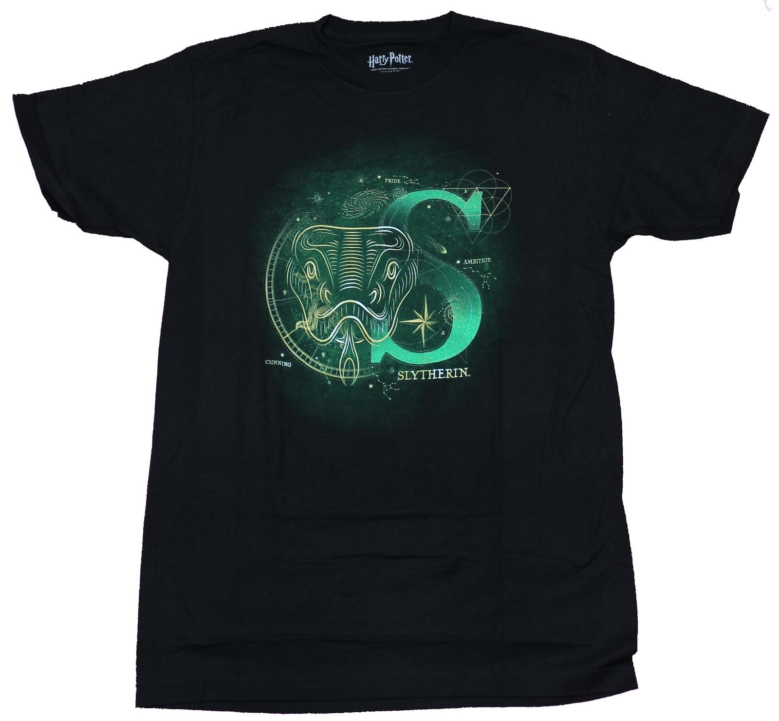 Harry Potter Mens T-shirt Slytherin Constellation Snake Image XXL