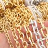 2-5 Yards Aluminiumkette Gold Silber Farbe Verdrehte Gliederketten Für Schmuckherstellung DIY Armband Halskette Kleidung Taschen Zubehör