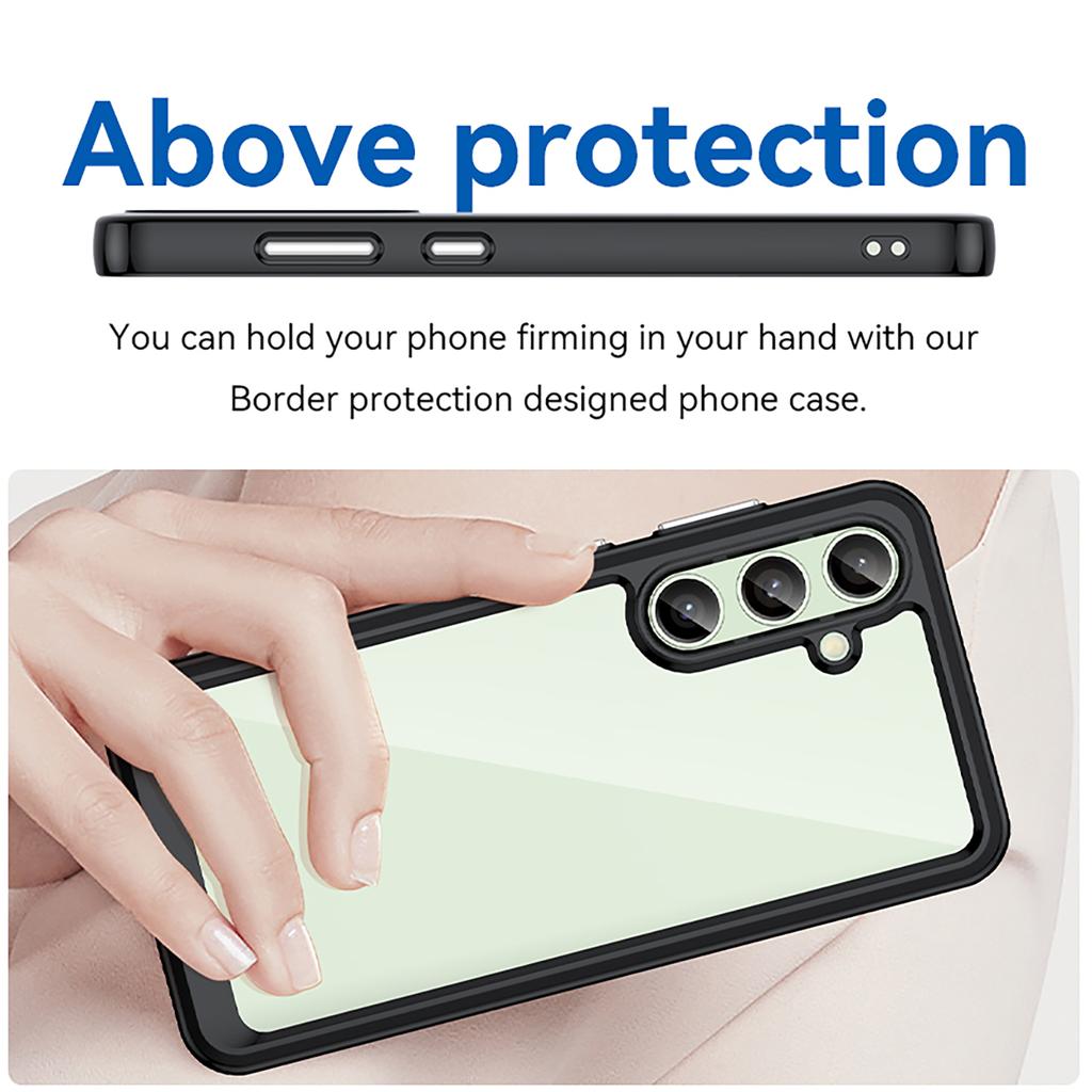 For Samsung Galaxy S24 FE Shockproof Case TPU +Acrylic Protective Clear Phone Cover