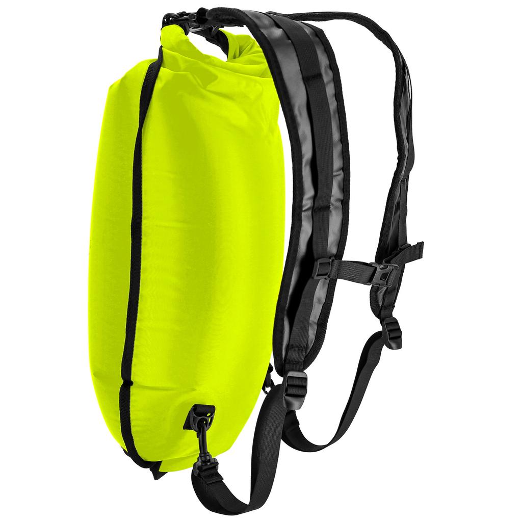 3-in-1 aufblasbare Sicherheitsboje, Trockentasche + Rucksack - grün