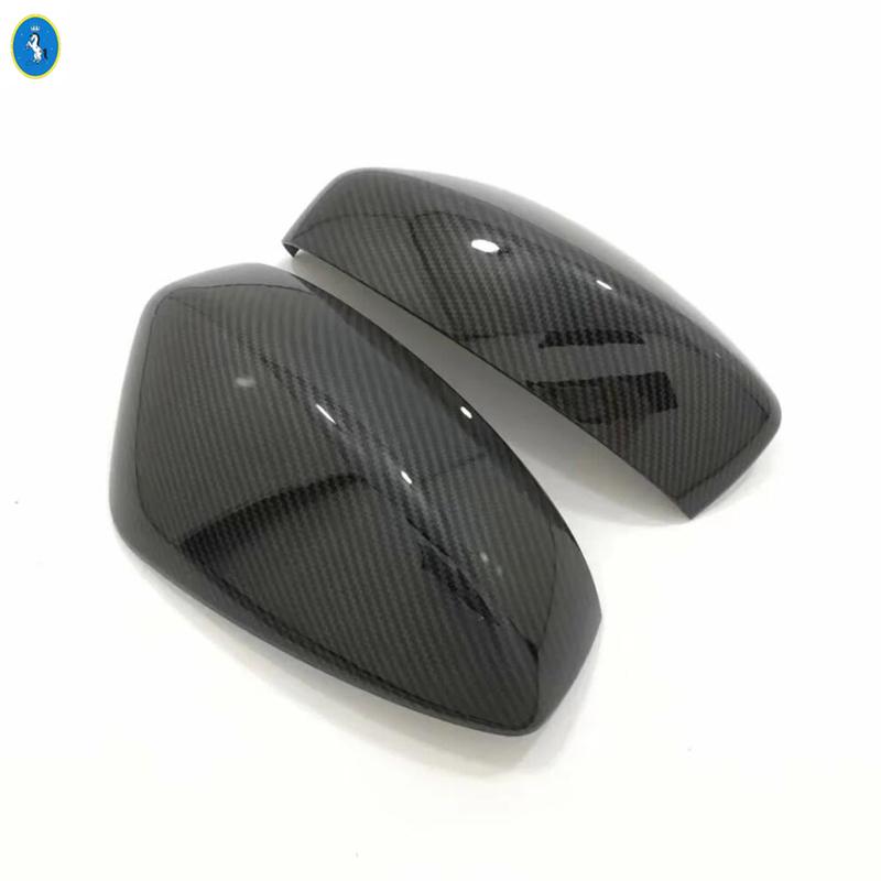 Auto Door Rearview Mirror Shell Cover Decor Cap Trim For Mazda CX-5 CX5 2017 -  Chrome / Carbon Fiber Exterior Accessories