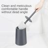 Eco-friendly Toilet Brush Set, Plastic with Base for Toilet and Toilet, Silicone Long Handle Cleaning Brush Easy To Store