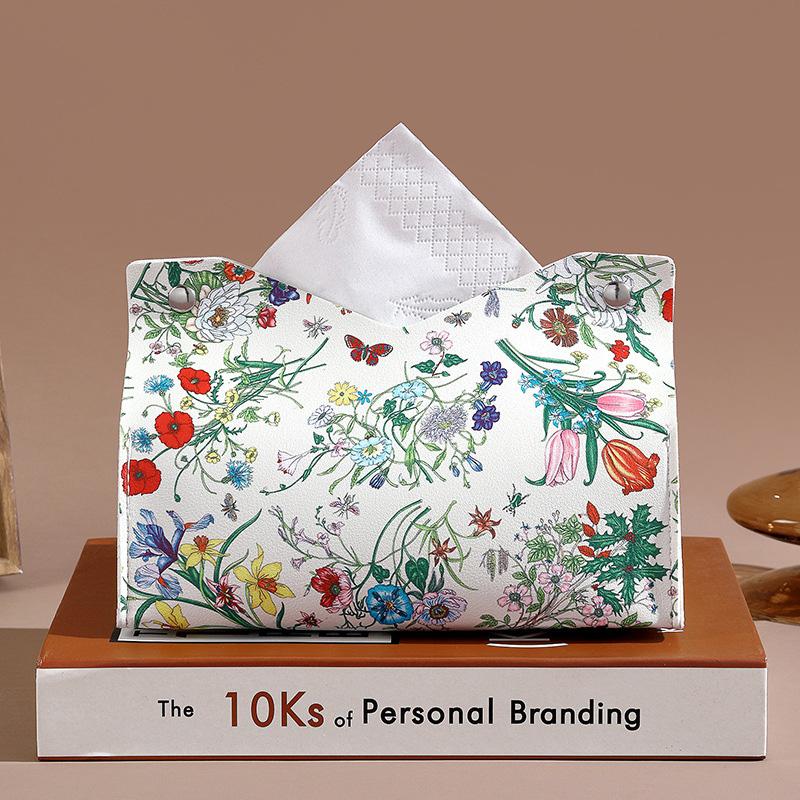 1 ks Obal na papírové utěrky Interiér auta Kožené Malování Stahovací Módní Krabička na kapesníky Úložný box Držák na kapesníky