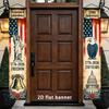 2D Flat, 2D Door Banner, 2D Flat Party Banner, 2pcs Set, 1776-2026 Porch Hanging Decoration Banner, 250th Anniversary of American Independence Porch H