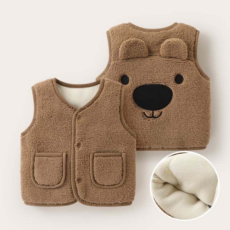 Baby Casual Vest for Autumn and Winter Boys and Girls Baby Plush Thick Vest Winter Clothing Children's Vest