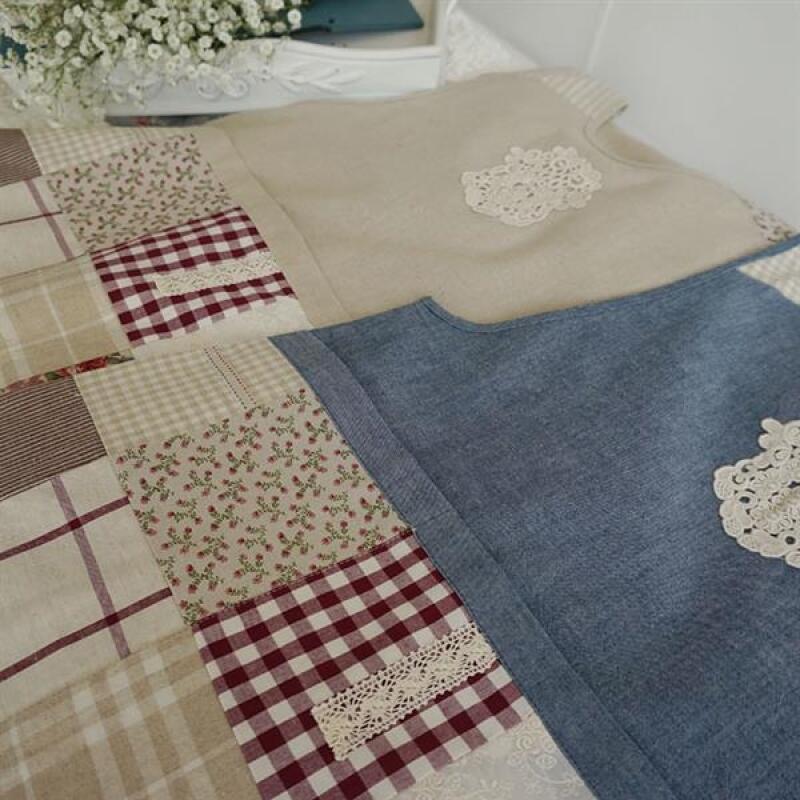 Роскошный фартук с нашивками (2 цвета) Cheonghaeji