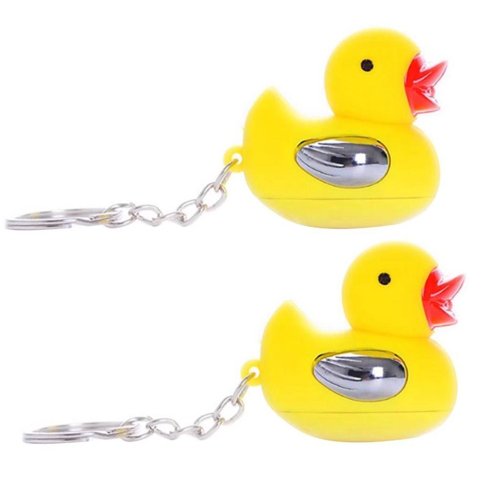 Safe Fun Electric Prank Toy Interactive Toy Joke Gadget Shocking Ducks Keychain  for Friends