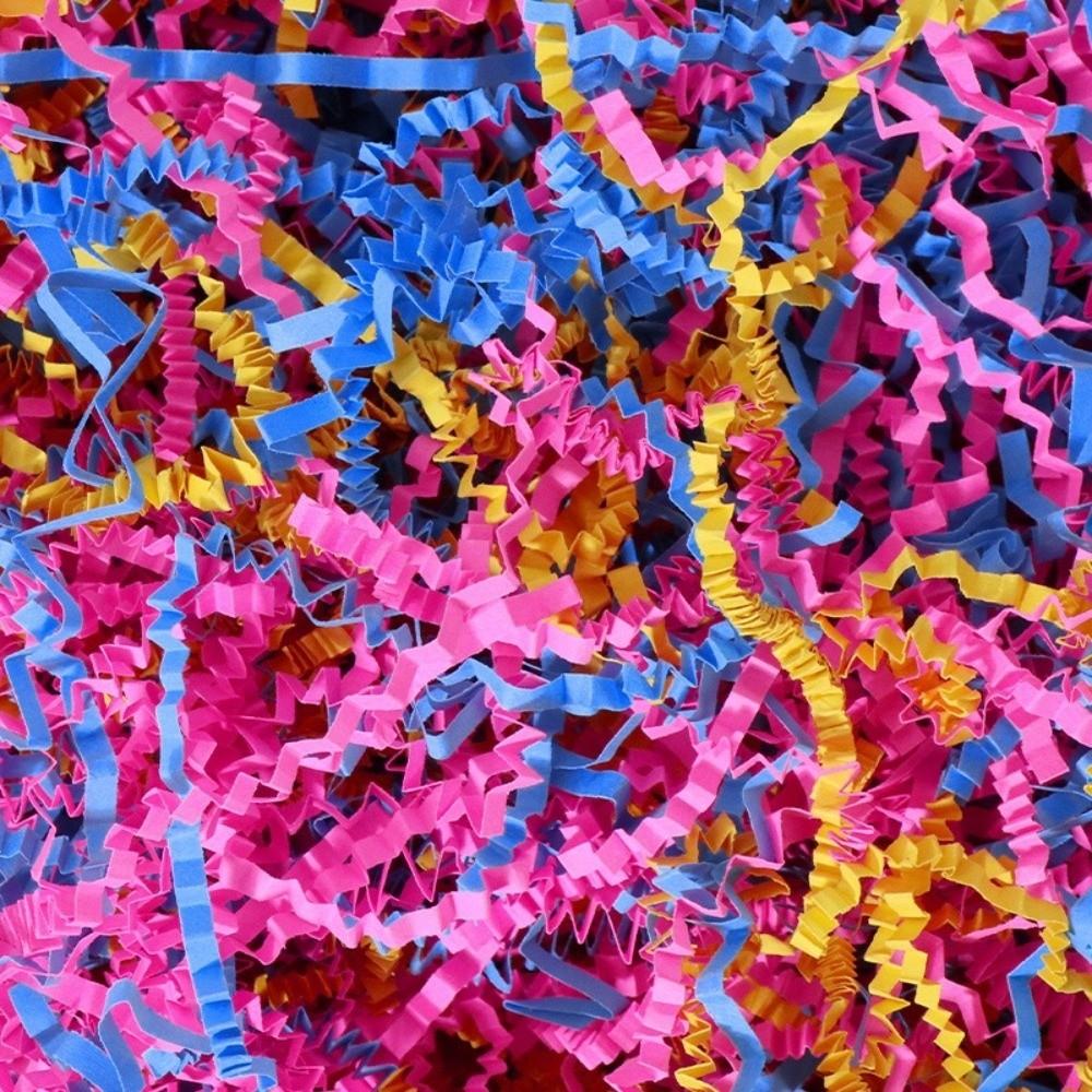 100 г/пакет Волнистая измельченная цветная рафия измельченная бумага конфетти Упаковочный наполнитель DIY Свадебная вечеринка Пасхальная корзина Наполнитель