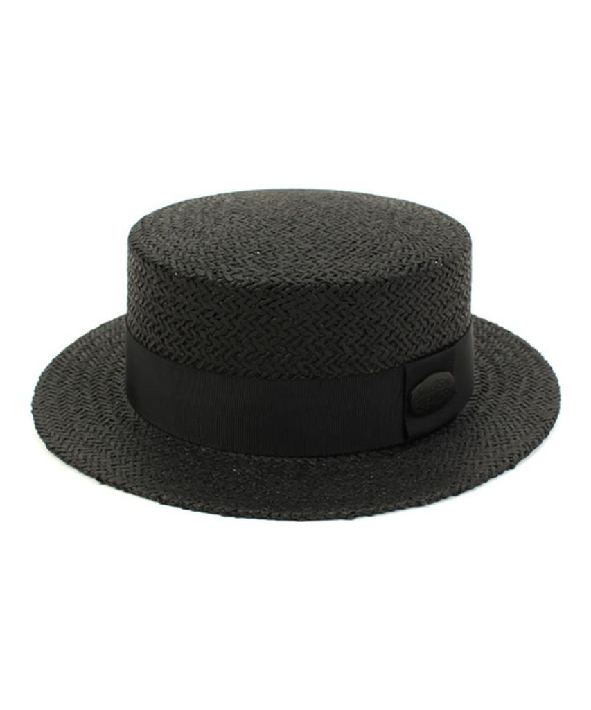 Black Flat Short Panama Hat