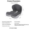 Memory Foam One Piece Seat Cushion with Backrest Integrated Support Pillow for Students Office Chairs and Car Lumbar and Buttock Protection Pad
