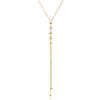 Design Sense Classic Style 16K Gold, White Zircon Zirconium Cup Tetra Star Y Chain Necklace