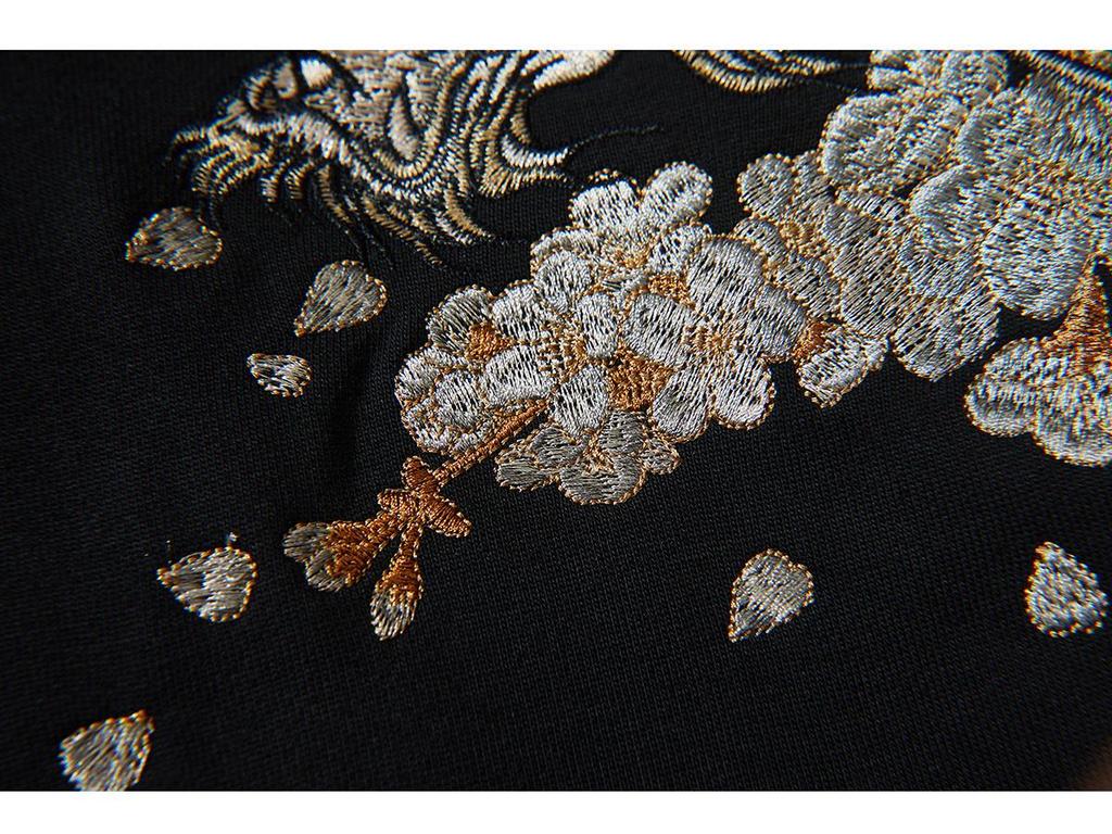 Huaxia Junpin Embroidered Dragon & Phoenix Hoodie - Trendy Couple Sweatshirt, Chinese Style Outerwear