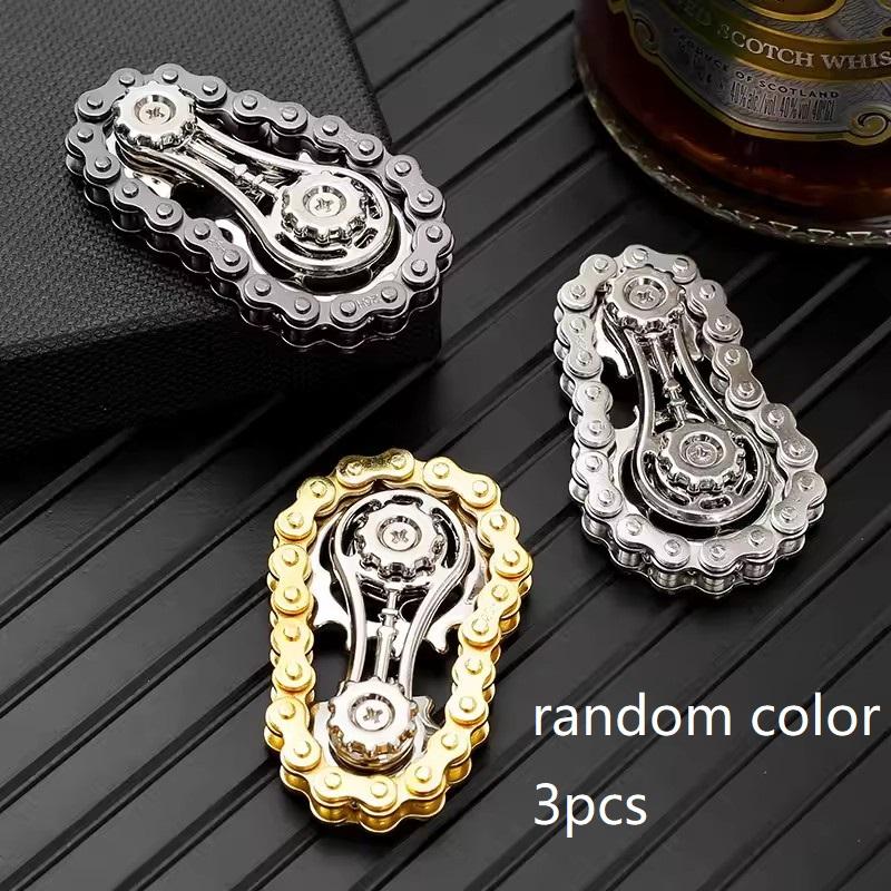 Metal Sprockets Flywheel Fingertip Gyro Fidget Spinner Antistress Anxiety Bike Chains Edc Spinner Fidget Toys For Birthday Gifts