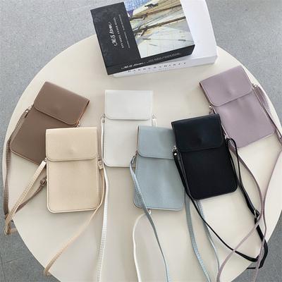 Fashion PU Leather Women Crossbody Bag Mobile Phone Purse Bags Solid Flap Messenger Bag Small Female Shoulder Handbag for Women