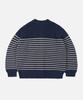 Frizmworks Wool Stripe Round Cardigan _ Navy