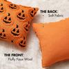 1/2PCS Halloween Ghost Pumpkin Pillowcase Washable Plush Soft Cushion Cover Comfortable Pillow Cover for Sofa Bedroom Home Decor