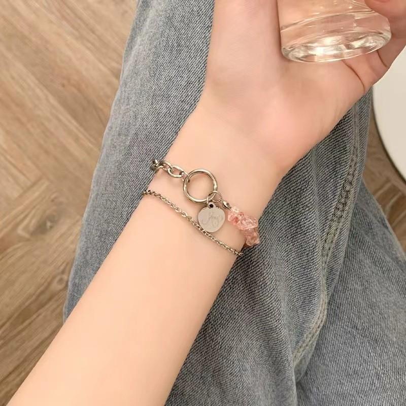 Fashionable Summer Dopamine Rainbow Beaded Flower Bracelet For Women Trendy Jewelry Gift