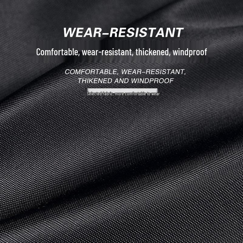 Herren Doppel-Lagen Schwarzer Regenmantel & Hose Set für Pendeln & Arbeit