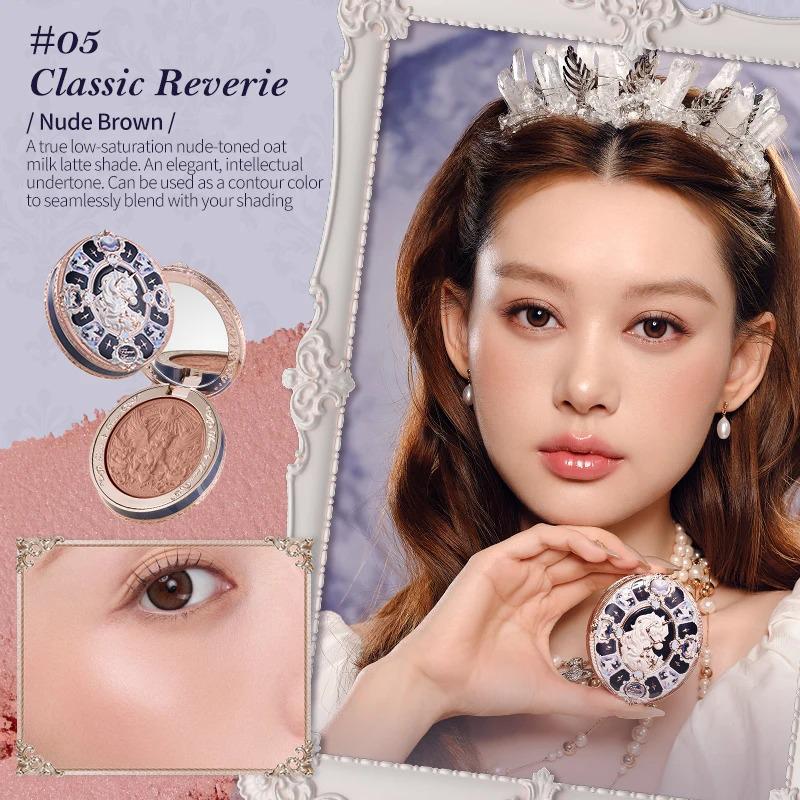 Make-up Flowerknows Kolekce mušlí a perel Hedvábně saténová tvářenka Lehký vysoce pigmentovaný pudrový růž na tvář Dlouhotrvající tvářenky