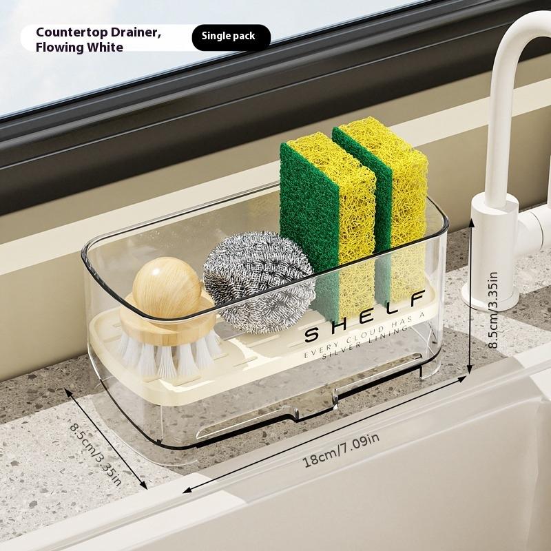 Drain Rack Kitchen Sink Organizer Self-draining Shelf Sponge Holder Dishcloth Faucet Storage Soap Drainer Kitchen Accessories
