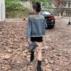 Denim Jacket Design Spring and Autumn New Style Round Neck Raw Edge Retro Washed Loose Top Jacket for Women