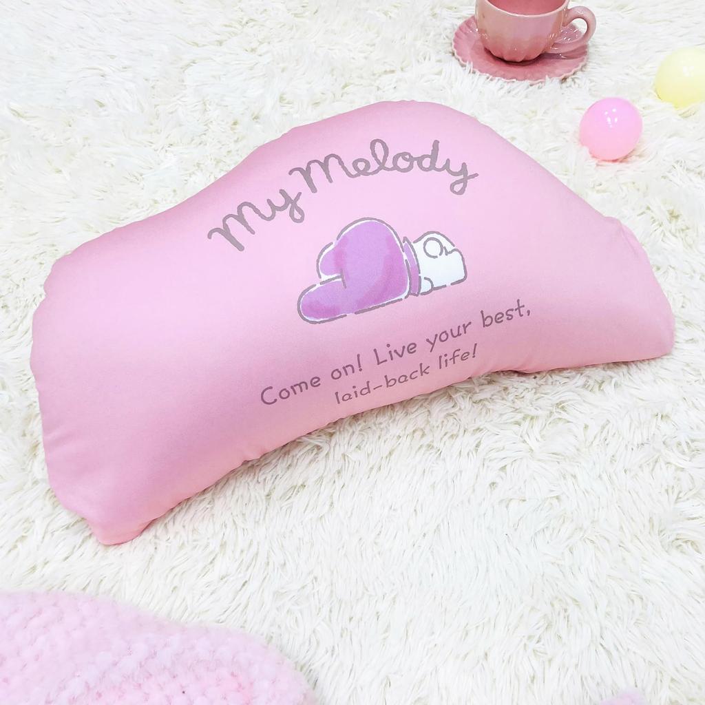 MORIPiLO Body Sanrio Characters My Melody Art Beaded Micro Plush Nap by Morishita Makura Pillow, (Dararin Cushion), Skin-Friendly Fabric, Toy, Pillow,