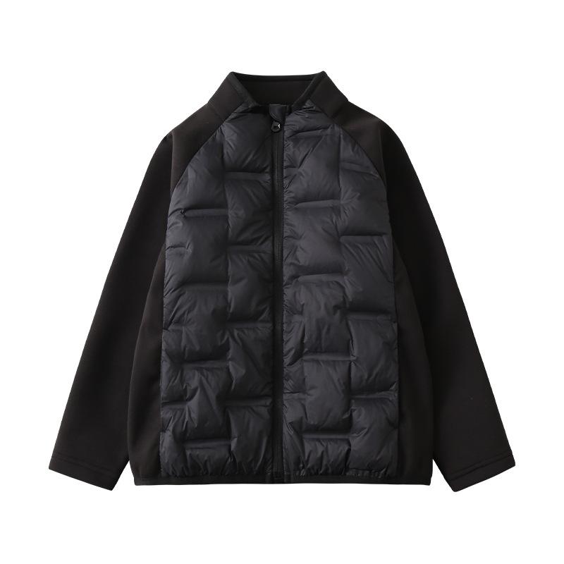 Kids Multipurpose Down Coat Warm Insulation Outerwear Stand Collar Accent For Primary School Students