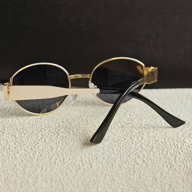 Unique Style Travel Party Thin Metal Frame Trendy Fashion Item Accessories Fashionable Gold-Framed Glasses