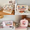 Hello Kitty Satin Makeup Bag With Cartoon Print For Travel And Daily Use