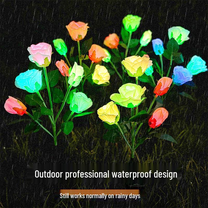 Solar LED Rose Flower Garden Lights
