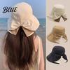Chapeau de Soleil Respirant en Polyester 2 Pièces Chapeau Bob à Nœud Papillon pour Femmes Protection UV Large pour Femmes Été Bord Pliable Plage Randonnée Camping Extérieur