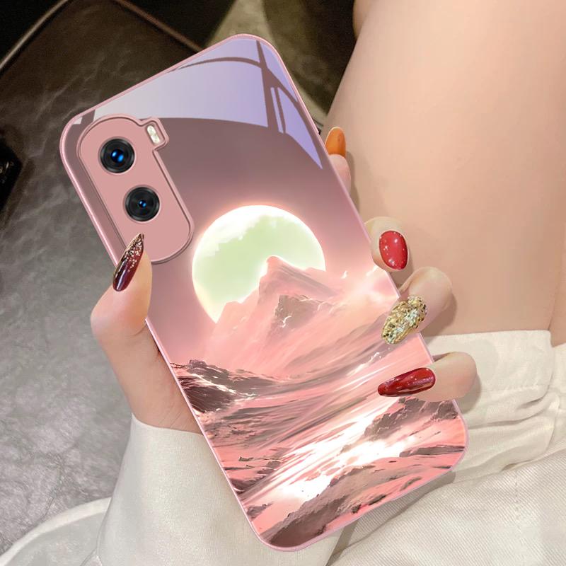 Mountain And River Day For Honor 200 90 8X 9X Pro Lite P50 P40 Nova 10 11i P60 Magic4 6 Mate 20 50 Tempered Glass Phone Case