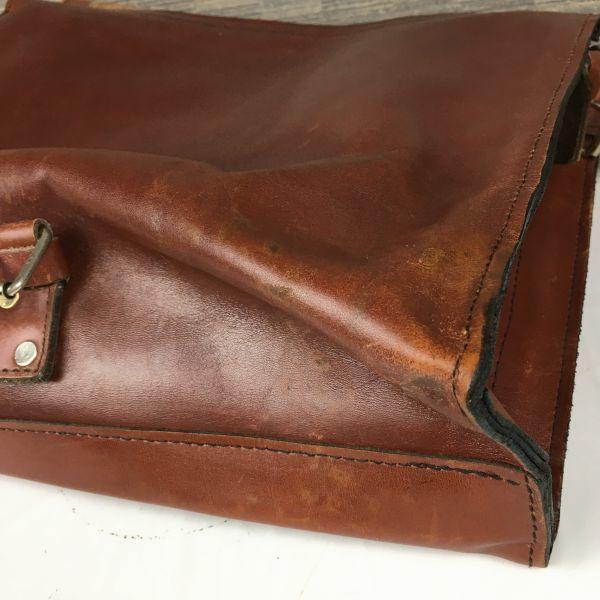 Handmade All Leather Shoulder Bag Brown(USED)