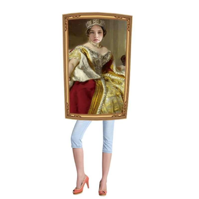 Mona Lisa Cosplay-kostyme med polyesterstoff for Halloween og temafester