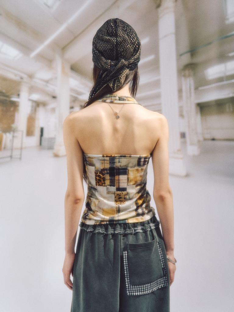 SOMSOC Halie Halterneck Top_Yellow