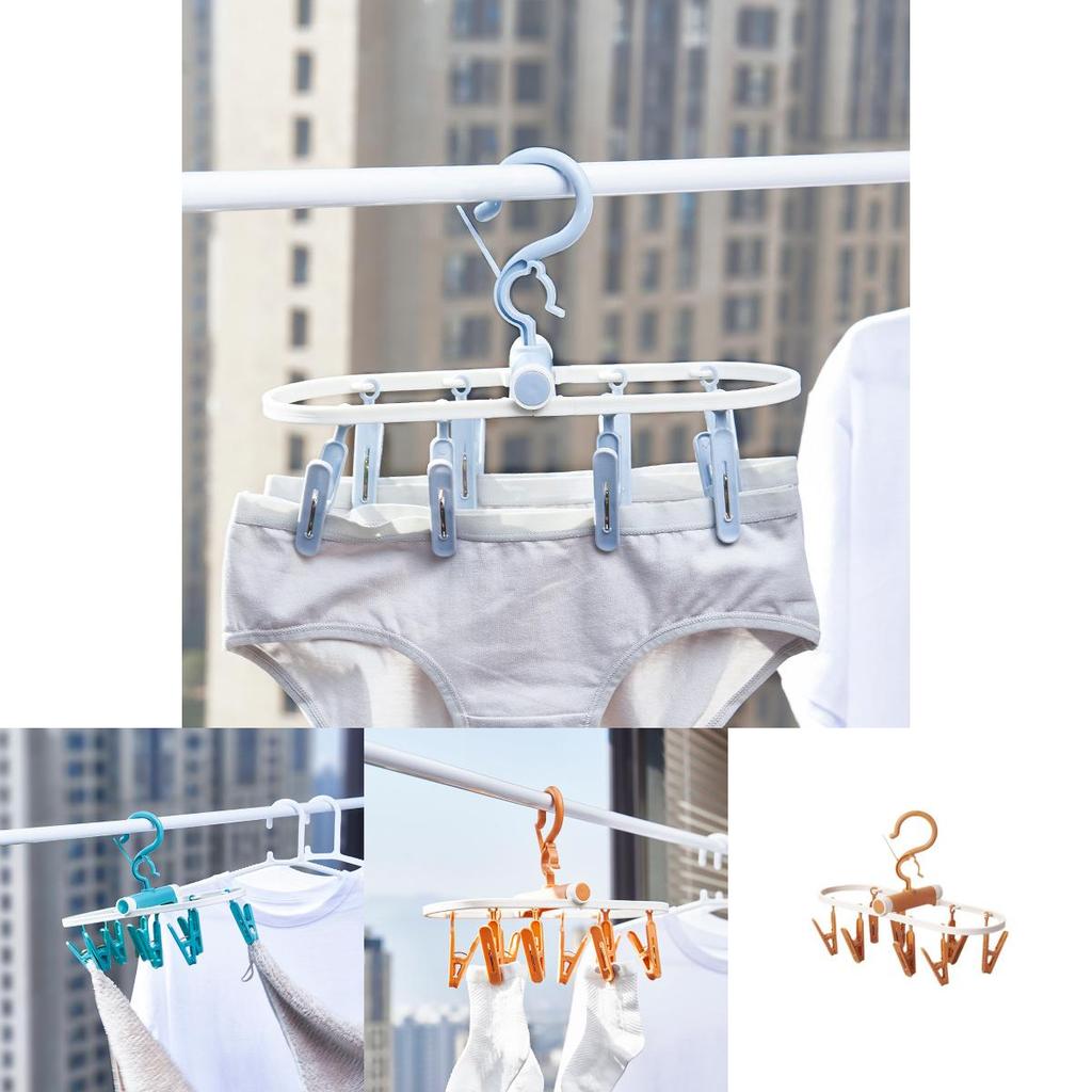 Versatile Green Plastic Clothes Hanger For Students Long Foldable Drying Rack