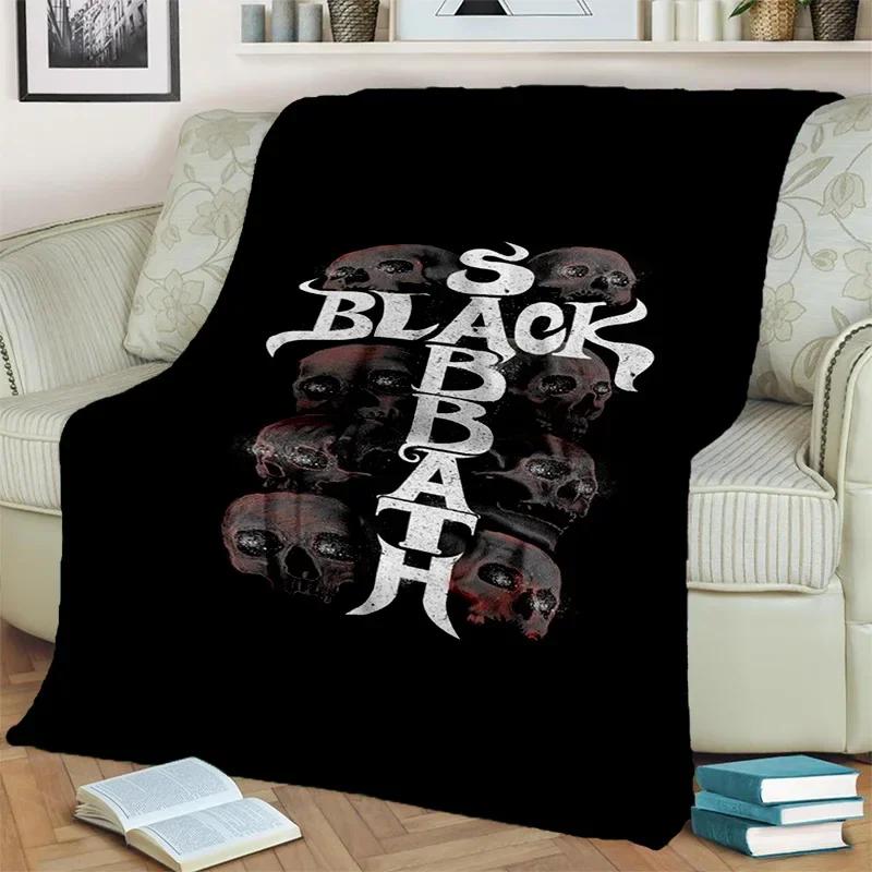 3D BLACK SABBATH Heavy Metal Rock Blanket,Soft Throw Blanket for Home Bedroom Bed Sofa Picnic Travel Office Cover Blanket Kids
