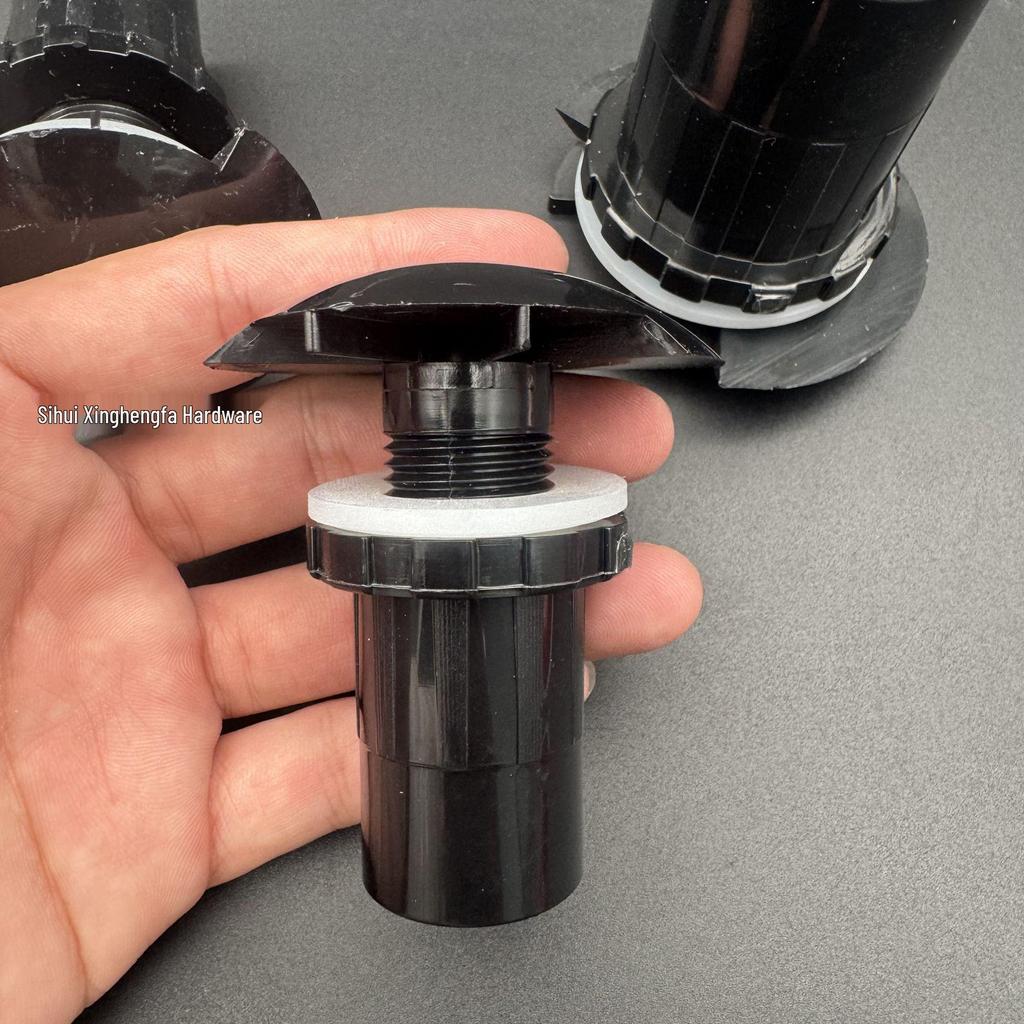 Black PVC Fish Tank Outlet with Waste Diffuser