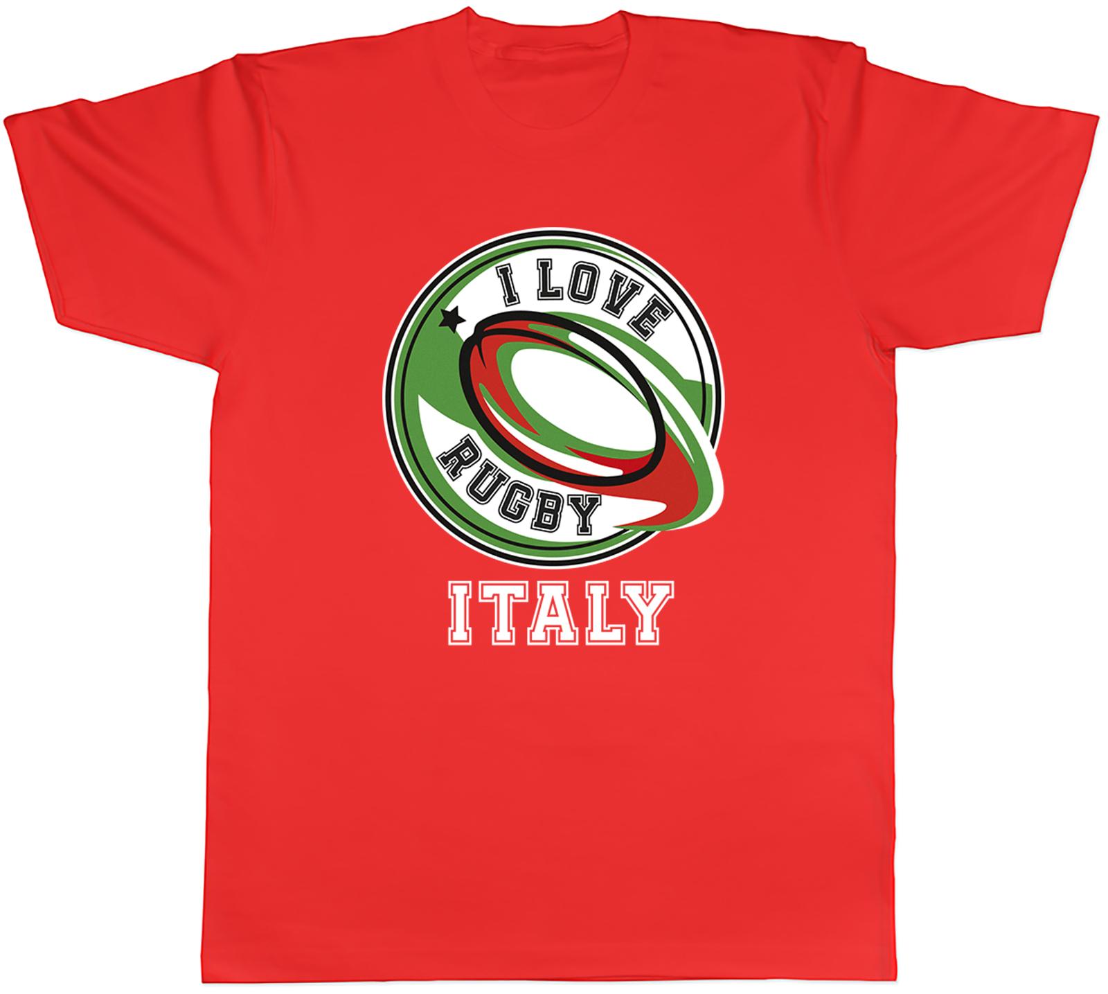 I Love Rugby Italy Fan Supporter Unisexs TShirt Tee Gift Top S