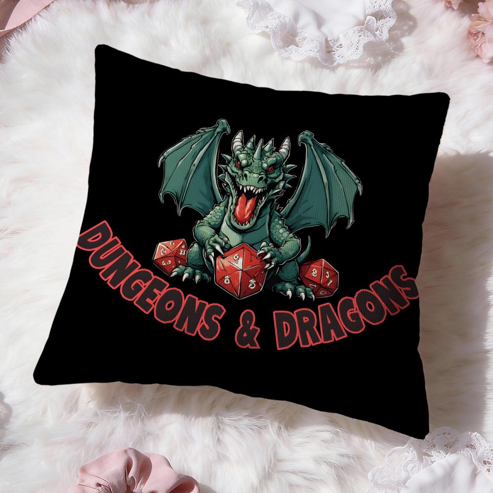 Game D-Dungeons & DragonsS Cushion Cover Premium Comfort Reversible Pillow Cove -Two in One Design for Any Room & Car Interior