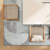 Tapis salon moderne à motifs graphiques gris 190x240