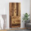 Wall Mounted Highboard Reclaimed Wood Look 69.5 x 34 x 180 cm Engineered Wood