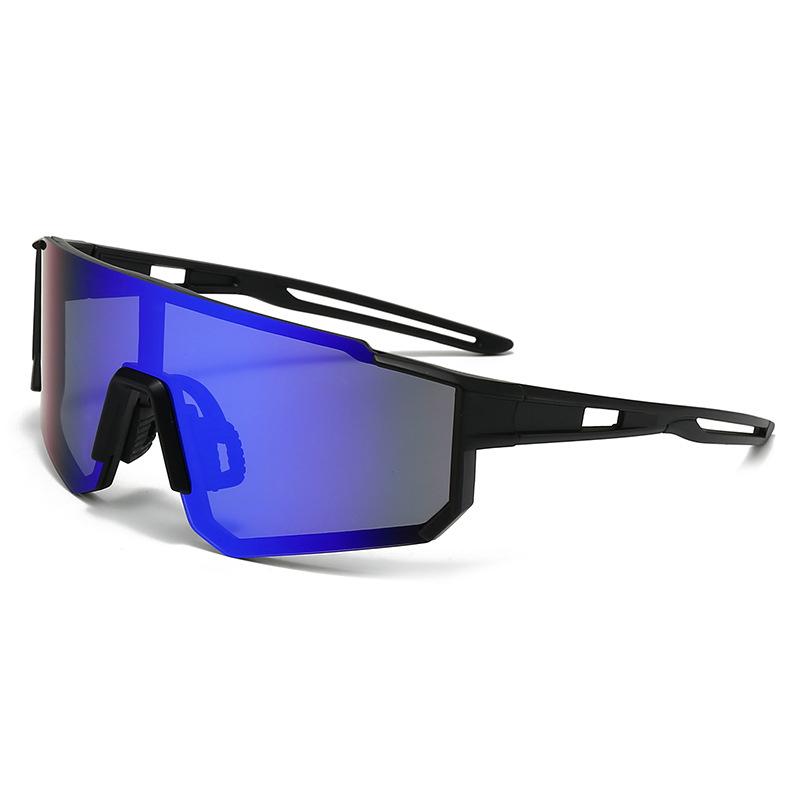 Functional Oversized Sunglasses Personality Trend Integrated Colorful Lenses Sun Protection Sunglasses 3256