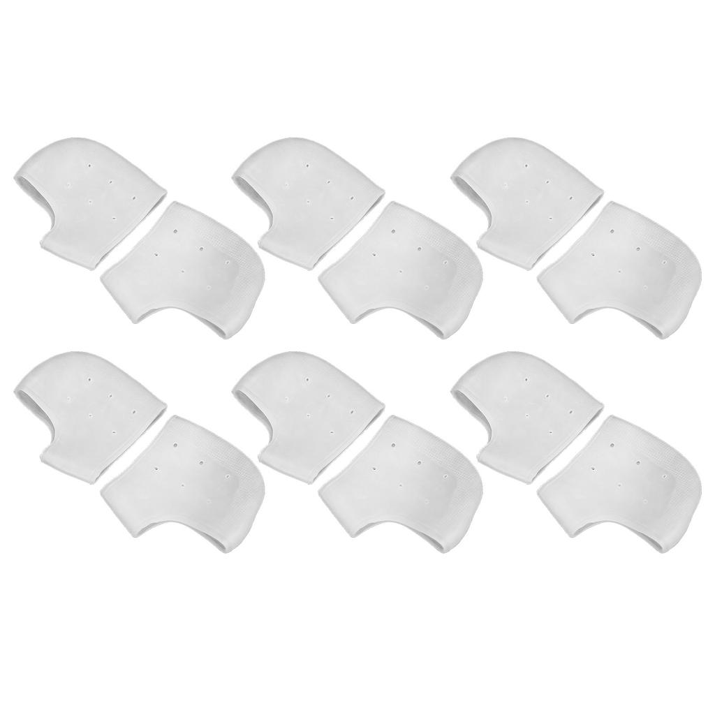 6 pares de almohadillas para el talón Protector de cojín cubierta protectora del talón con absorción de impactos con agujeros
