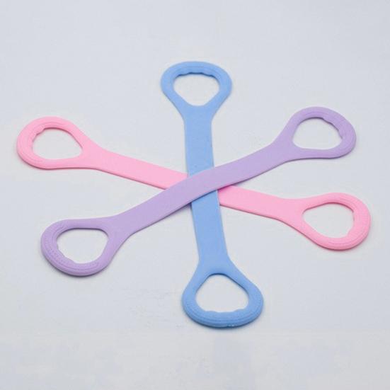 Silicone Figure 8 Resistance Band Anti-slip Men Women Arm Shoulder Stretch Strength Training Exercise Elastic Strap Fitness Tension Rope