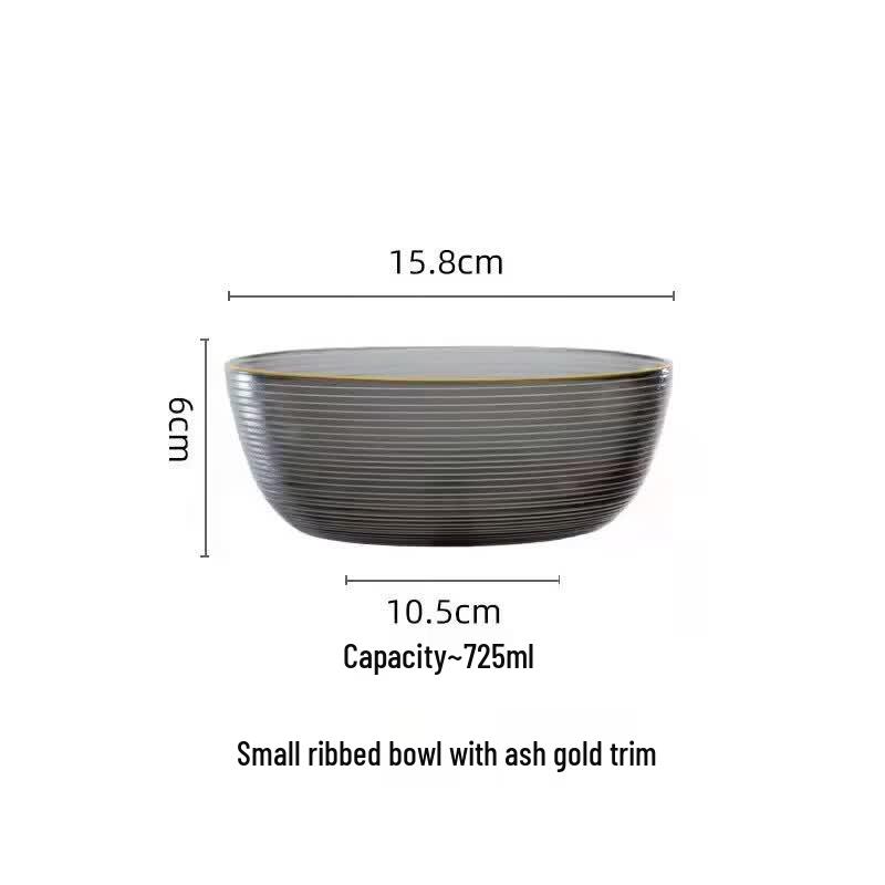 European Gold Rim Glass Bowl