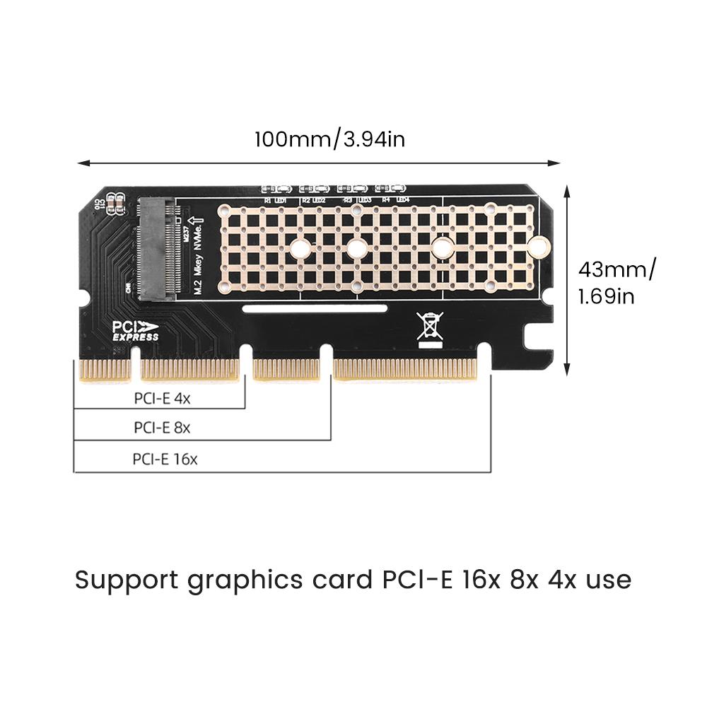 PCIE NVME Adapter M2 PCI Express 3.0 X1 X4 X8 X16 Expansion Card Riser Converter Supports 2230 2242 2260 2280 M Key M.2 NVME SSD