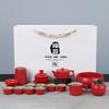 Travel tea set tea tray household kung fu tea set outdoor portable teapot ceramic business gift