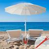 1pc Beach Umbrella Anchor Spiral Screws Red Outdoor Garden Sun Umbrella Stand Apply To Beach Grass And Terraces