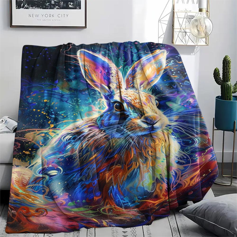 1 Pezzo Coperta in Flanella con Stampa Cartone Animato, Alta Qualità Confortevole per Tutte le Stagioni, Decorazione per la Casa, Calore e Comfort, Perfetta per Regalo di Natale Compleanno